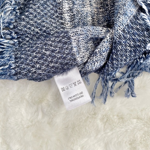 Great shape ETCETERA STRIPED KNIT SWEATER VEST TOP SLEEVELESS w/FRINGES S medium - Picture 6 of 7